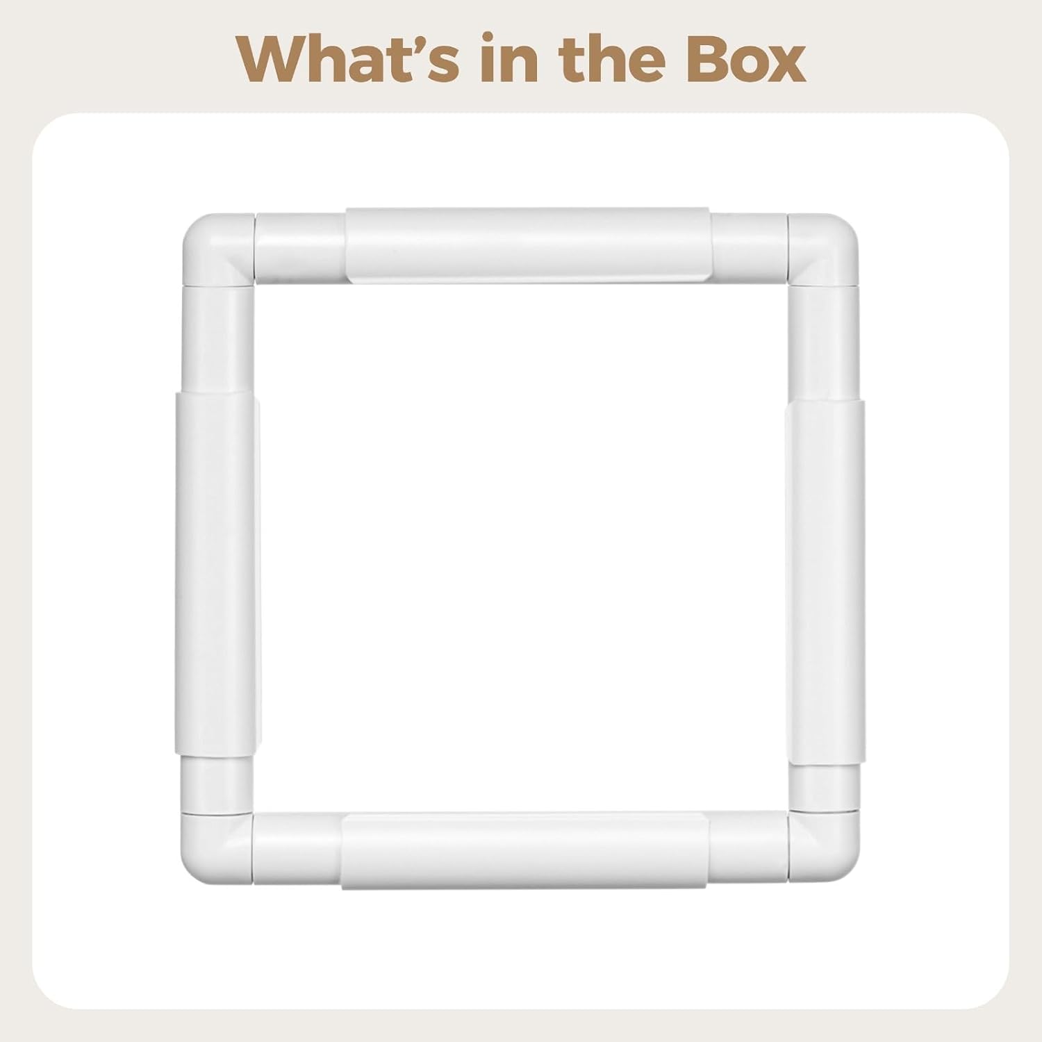 Plastic Q Snap Frame for Cross Stitching, Square Shape, Easy to Assemble, Ideal for Needlework, Quilting, Embroidery, Silk Painting