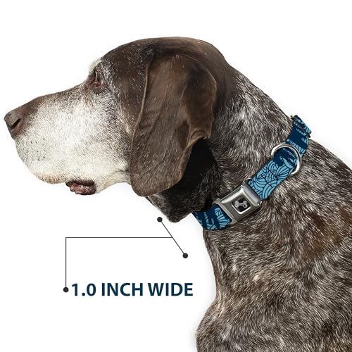 Collier chien Doodle1 bleu Buckle Down en forme d'os réglable large