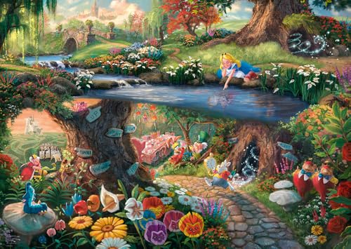 Schmidt, Thomas Kinkade: Disney Alice in Wonderland Puzzle - 1000pc, Puzzle, Ages 12+, 1 Players