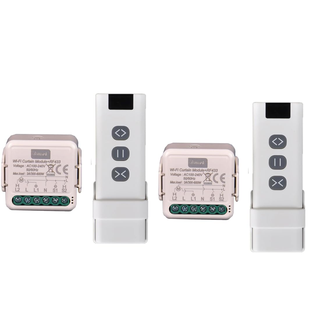 Set Controllo Radio Tapparelle Nizirioo | Telecomando 100m | Ricevitore RF | Per Tende - Foto 10