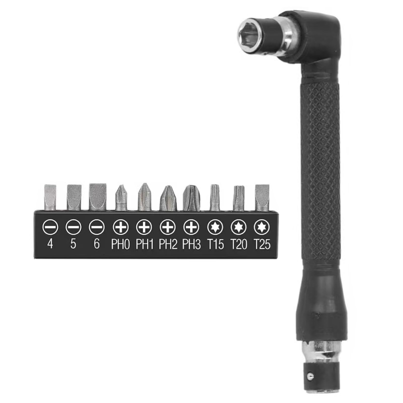 Laikoutd B Multipurpose 110Mm L Shaped Hexagonal Wrenches Set With 10 Interchangeable It Attachments Ergonomic Handle Tool Multifunction Gear
