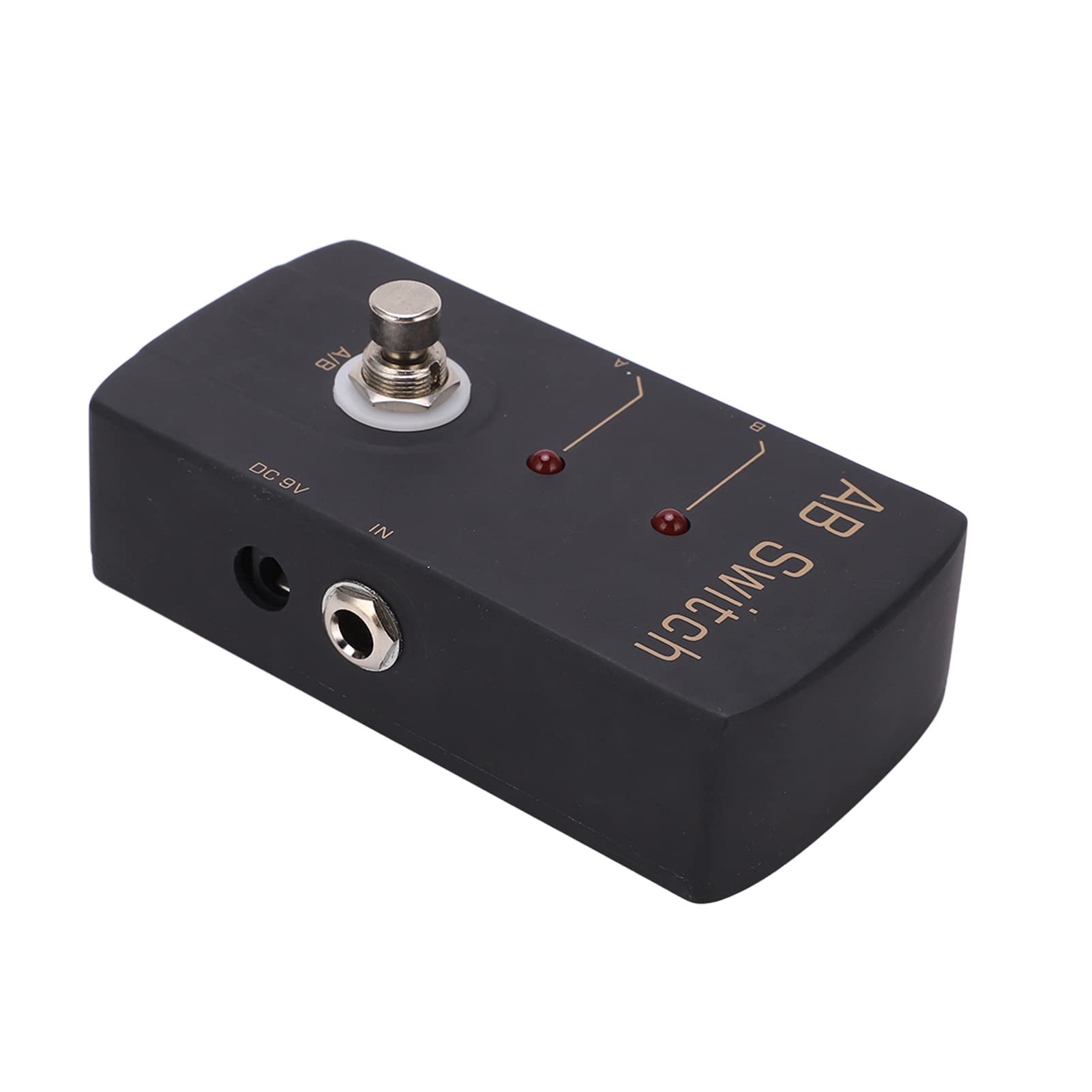 Pedal de Efectos de Interruptor AB Accesorios de Guitarra Pedal de Selección de Línea Efecto de Guitarra Eléctrica de 2 Ma con True Bypass Black Metal