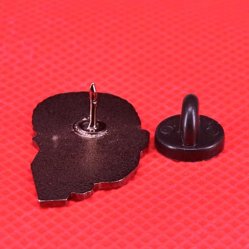 Broche Malcolm X émail noir de 3,2 cm aux finitions soignées - 4