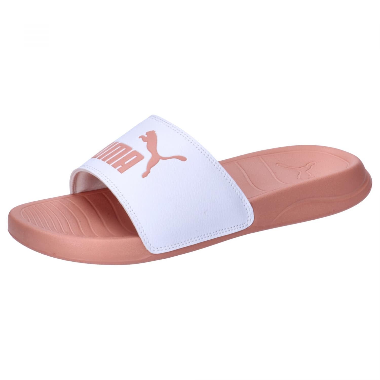 PUMA Unisex Adults POPCAT 20 Slide Sandal, PUMA WHITE-DEEVA PEACH, 9 UK