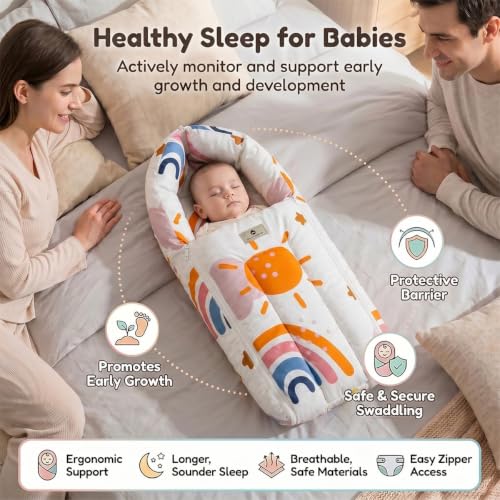 Image of StarAndDaisy Baby Mosquito Net with Mattress and Sleeping Bag, Foldable Mosquito Net Bed with Breathable Mesh, Portable Baby Bedding Set for Newborn