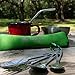Tapirus Camp Utensils To Go | 6-piece Portable Set | Durable Stainless Steel | Light Weight Silverware With Waterproof Carrying Case | Ideal Equipment For Your Meal On The Go | Carabiner Included