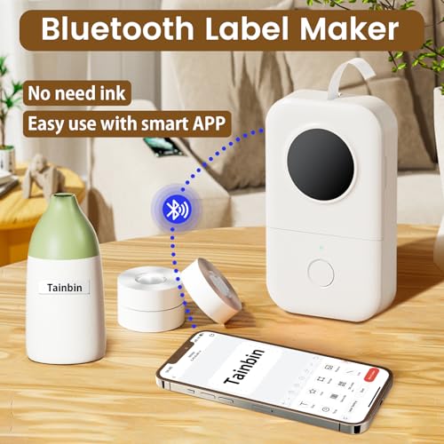Phomemo Label Maker, D30 Bluetooth Mini Label Maker Machine, Small Portable Thermal Printer Rechargeable for Home School Classroom Teacher Supplies Office Labeler Wide Format Plotter Printers by Phomemo - Image 3