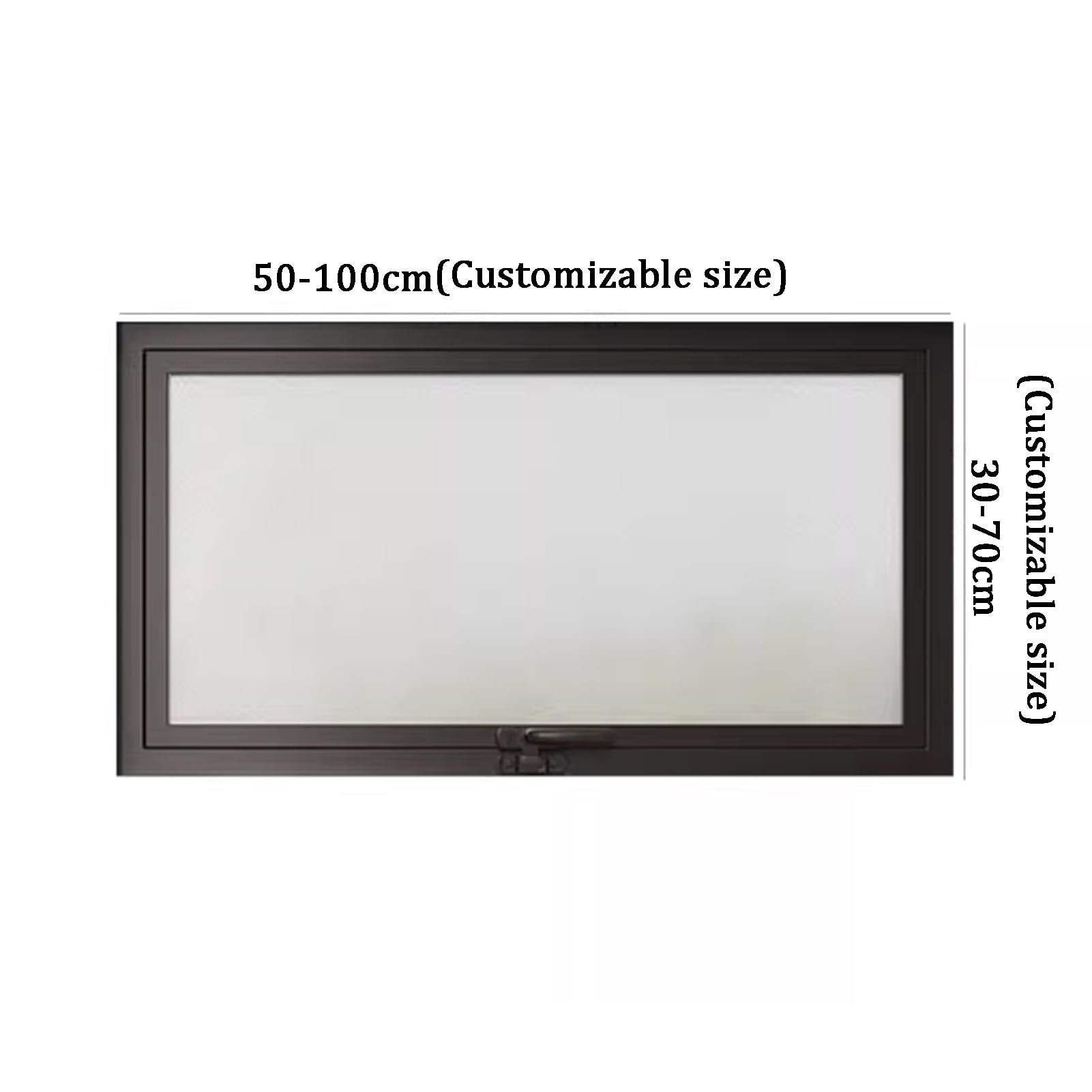 Białe okno skrzydłowe ze stopu aluminium do łazienki i piwnicy, 85 x 30 cm, otwarta wentylowana konstrukcja, obrotowa zasuwa, idealna do świeżego powietrza i światła