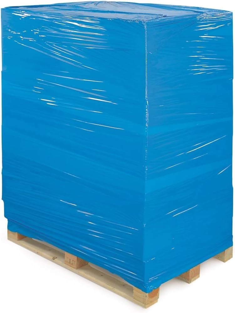 SIMPLETEK - 6 rouleaux de film extensible bleu clair 50 cm, 2,2 kg, 160 m, 30 microns, emballages professionnels (6 pièces)