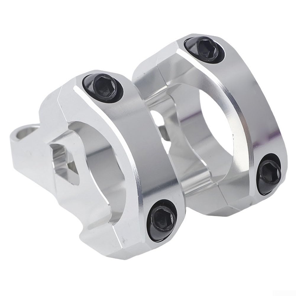 Direct Mount Stem, With Dual Crown Forks, Aluminium Alloy Stem, CNC Machined And Anodized, For Surron Light Dirt Bike Riders, For Mountain Bike(Silver)