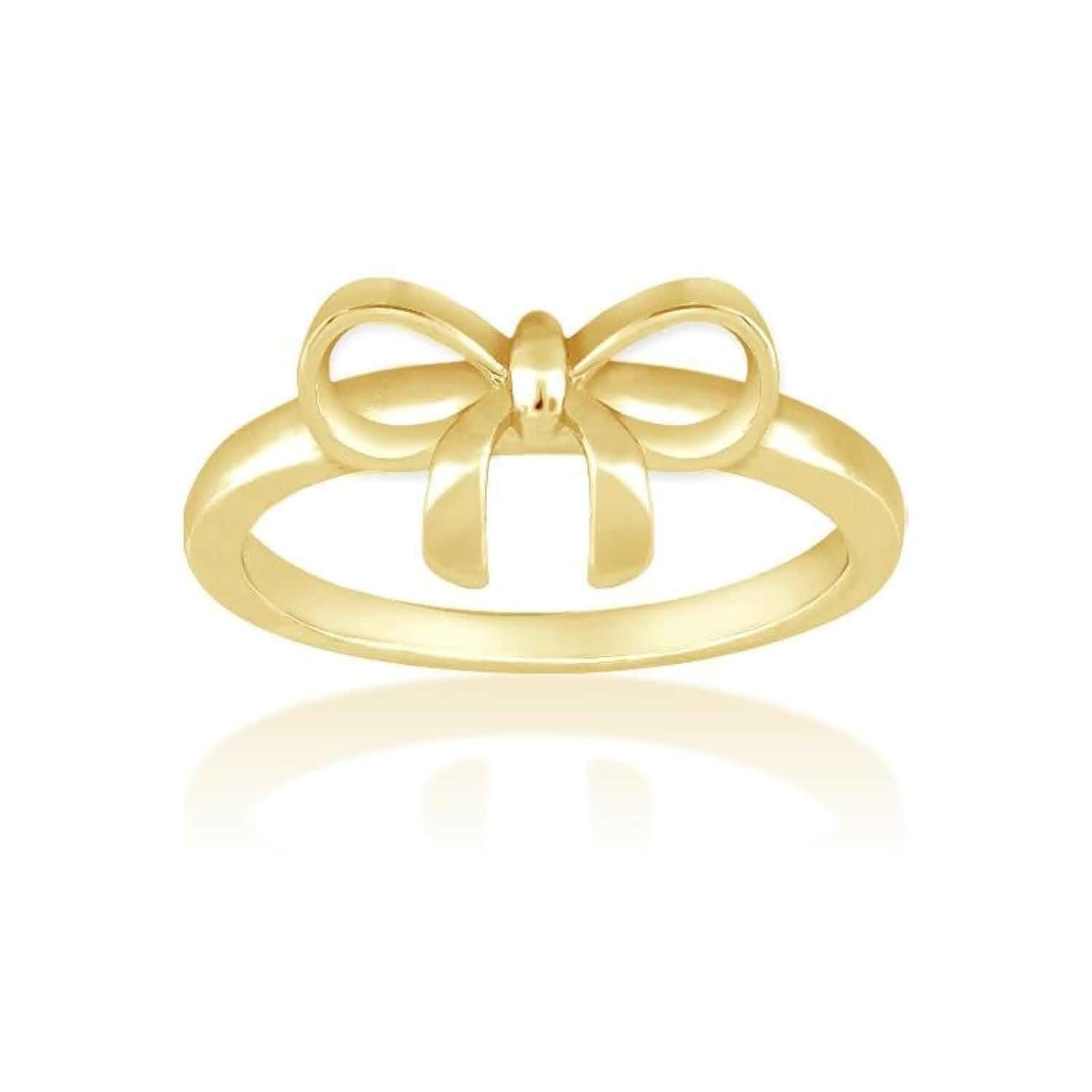 Bow Rings Infinity Rings for Women in Sterling Silver or 14k Gold - Fine Bow Jewelry Ribbon Ring - Valentines Day Bow Ring Gift for Her