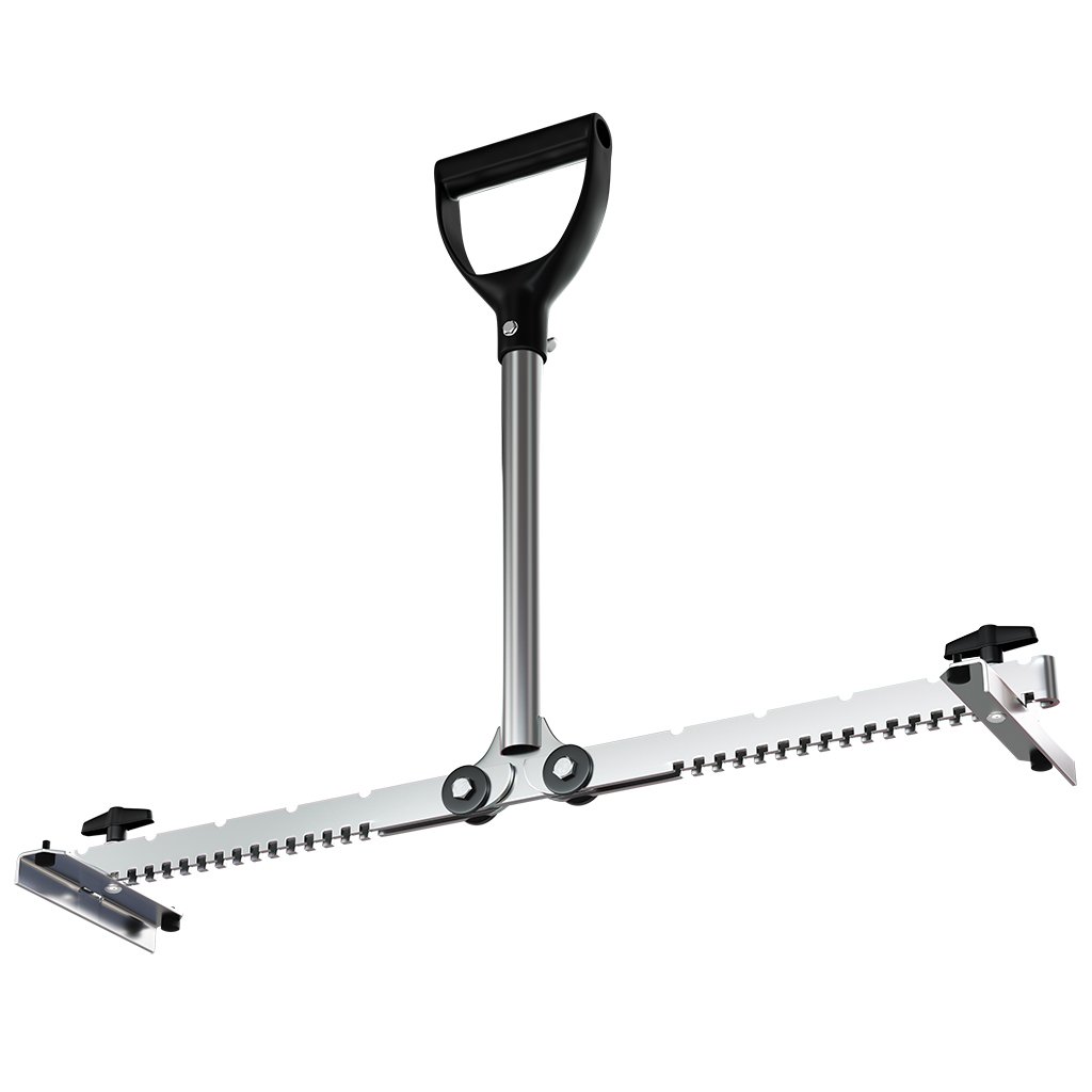 LANGFIT® Fliesenheber - Rückenfreundlich durch extra langen Griff - 30 bis 62cm - Für schmale Fugen ab 3mm - Schonend für Rücken und Hüfte - Made in Germany - MS-FH2062L
