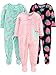 Produktbild Simple Joys by Carter's Baby und Kleinkind Mädchen 3er-Pack Lose Fit Polyester Jersey ,Dino/Strawberry/Flamingo ,18 Months