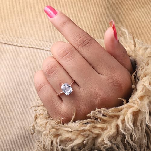 2 CT Old Mine Cushion Cut Moissanite Engagement Ring Elongated Cushion 14K Yellow Gold Solitaire Ring For Women3