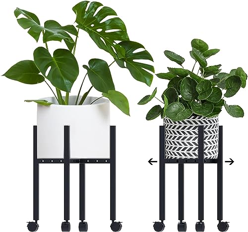 AIRUJIA Pflanzenständer Verstellbarer mit Wheeled, Metall Blumentopf...