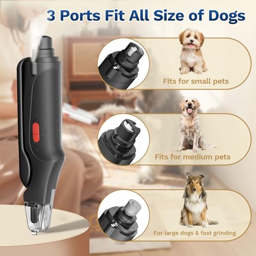 Image of 2 in 1 Dog Nail Clippers & Cat Nail Clippers Trimmers for Large Medium Small Dogs Cats Claw Trimmer Quick Sensor and Safety Guard USB Rechargeable Dogs Nail Trimmer with Catcher & 2 LED Lights