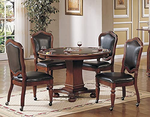 Sunset-Trading-Bellagio-Dining-Game-Table-Set-Flip-Top-Game-Distressed-brown-cherry-finish-with-espresso-seats Sunset Trading Bellagio Dining Game Table Set Flip Top Game Distressed brown cherry finish with espresso seats