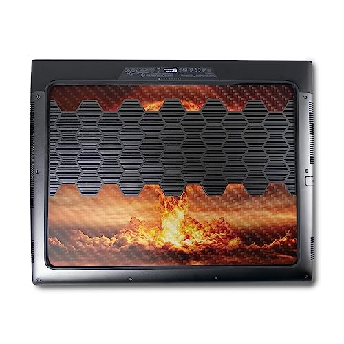Image of MightySkins Carbon Fiber Skin Compatible with Alienware M18 R1 (2023) Full Wrap Kit - Fallout | Protective, Durable Textured Carbon Fiber Finish | Easy to Apply & Change Styles | Made in The USA