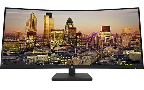 Image of HP P34HC G4 Curved 34 inch 3440 x 1440 2K WQHD LCD Monitor 2-Pack Bundle with Built-in Speakers