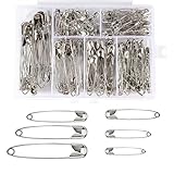 250 Imperdibles de Seguridad, Imperdibles Duraderos para Ropa, Manualidades y Costura (6 Tamaños, 22mm, 28mm, 32mm, 36mm, 45mm, 55mm)