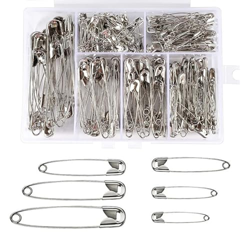 250 Imperdibles De Seguridad, Imperdibles Duraderos Para Ropa, Manualidades Y Costura 6 Tamaños, 22mm, 28mm, 32mm, 36mm, 45mm, 55mm