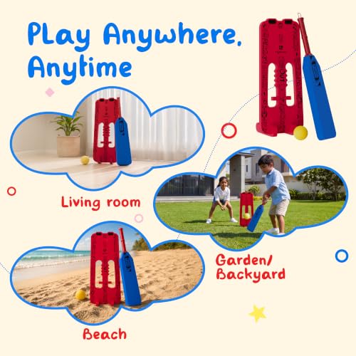 Image of Lifelong Foam Cricket Bat Set Combo for Kids | Bat Ball Wicket Set | Easy Grip Handle | Soft Non-Toxic EVA Foam | Indoor Outdoor Cricket Kit | Toddler Cricket Set for Kids 1-4 Years