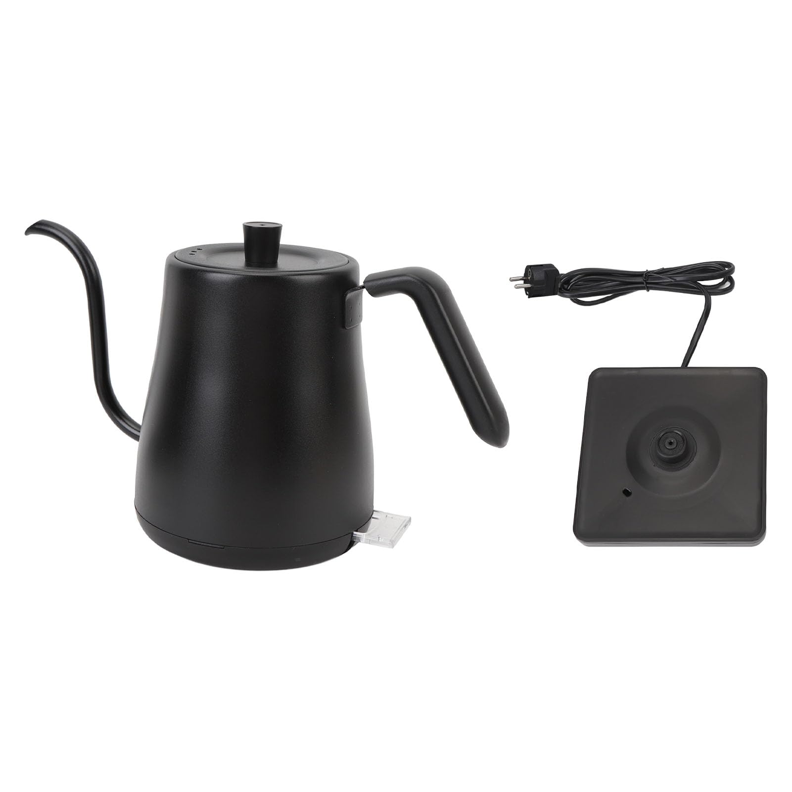 Hervidor eléctrico con cuello de cisne 800ml 1000W apagado automático ABS 304 acero inoxidable vertido sobre hervidor (EU Plug 220V)