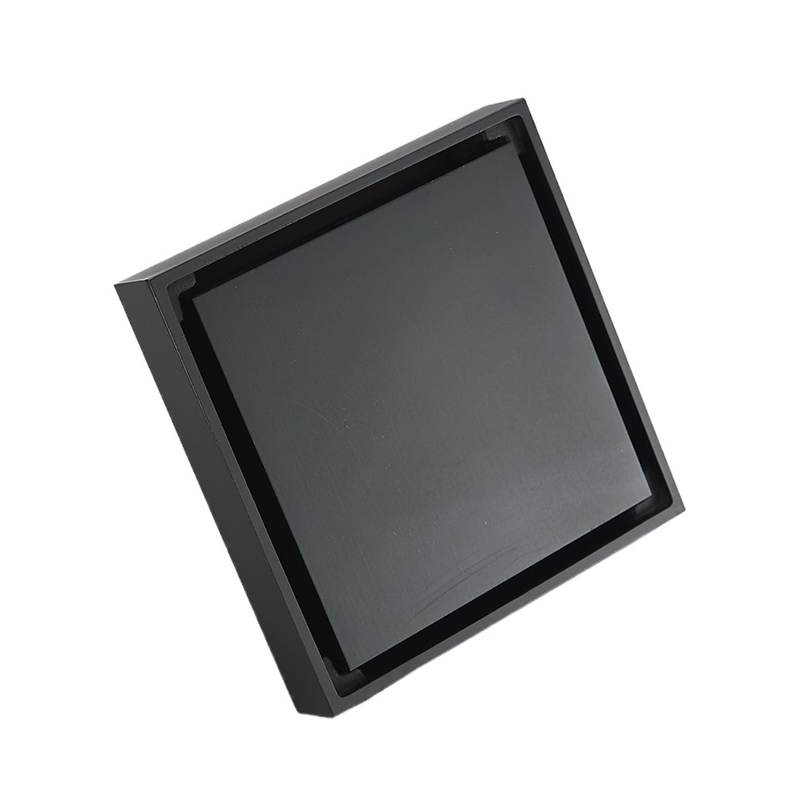 Bathroom Invisible Floor Drain 304 Stainless Steel Bath Shower Tray Long Drainage Linear Floor Drains Cover(Matte Black)