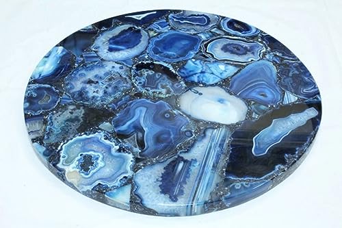Table basse en agate bleue résistante pour sublimer un salon terne
