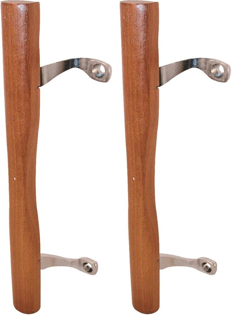 Prime-Line C 1034 Sliding Patio Door Wood Pull, Chrome Plated Brackets (Single Pack)