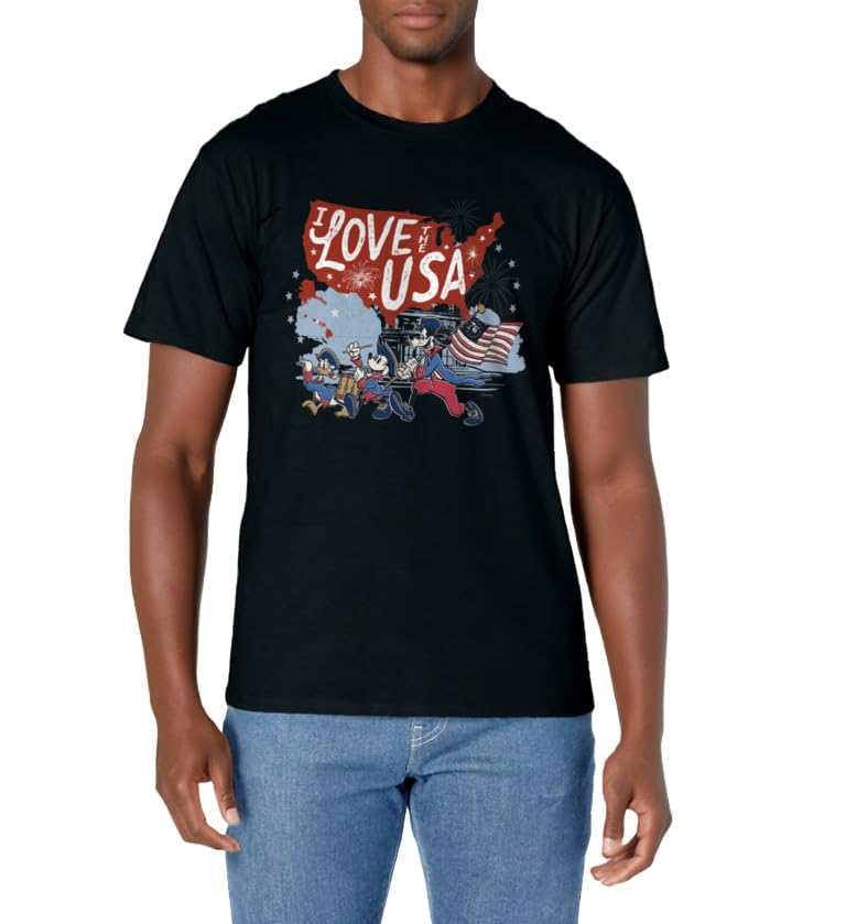 Disney Mickey Mouse & Friends I Love The USA Fourth of July T-Shirt - image 2