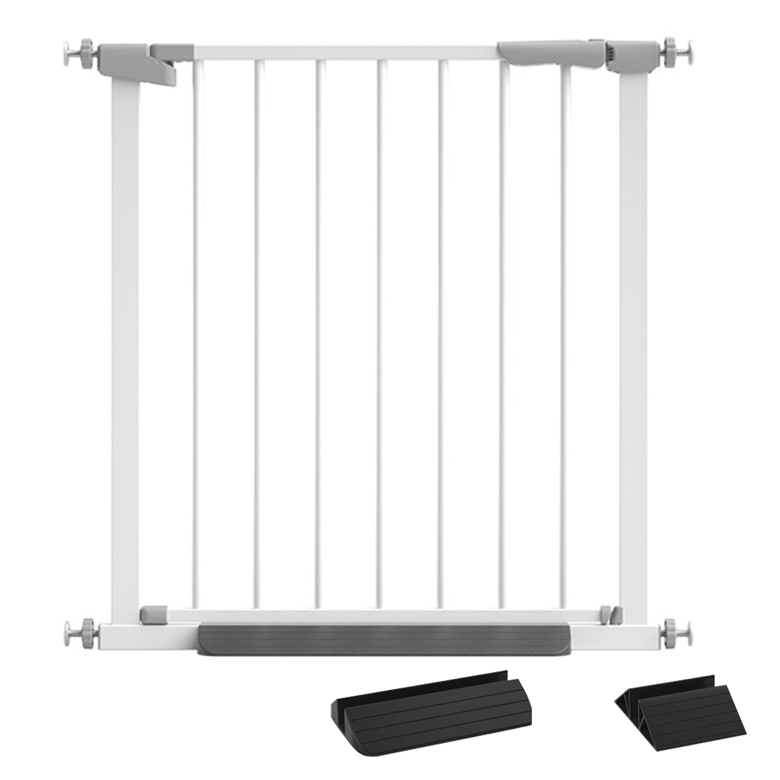 Zuiquity Indoor Auto Close Pet Gate, Pressure Install 30 in Tall Dog Gate, Triple Lock Anti-Jump 180 Degree Swing Safety Barrier for Household Doorways Stairs(Size:76-83cm/30-33in)