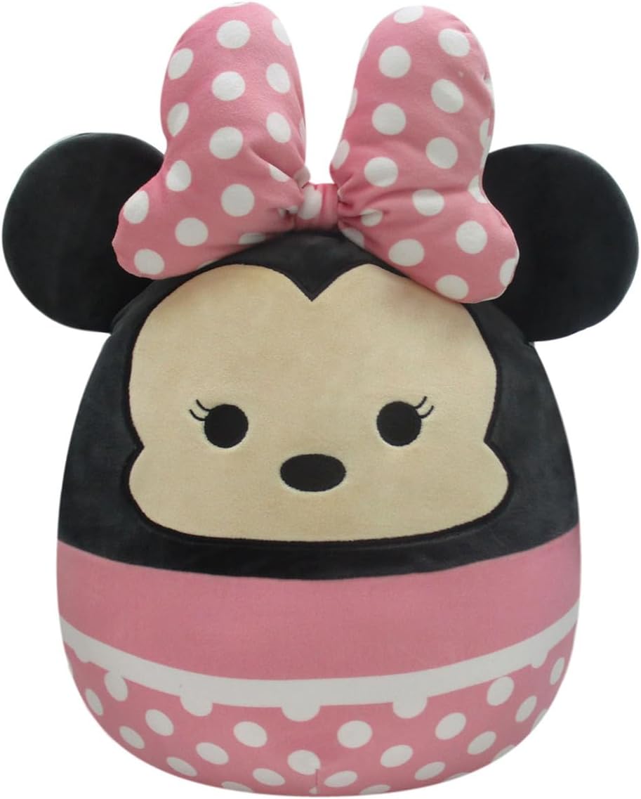 Squishmallows SQK0301 Disney 14-Inch Add Minnie Mouse to Your Squad, Ultrasoft Stuffed Animal Large, Official Kelly Toy Plush, Multi