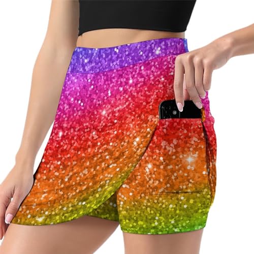 Jupe short de golf scintillante pour femme athlétique idéale pour le running estival