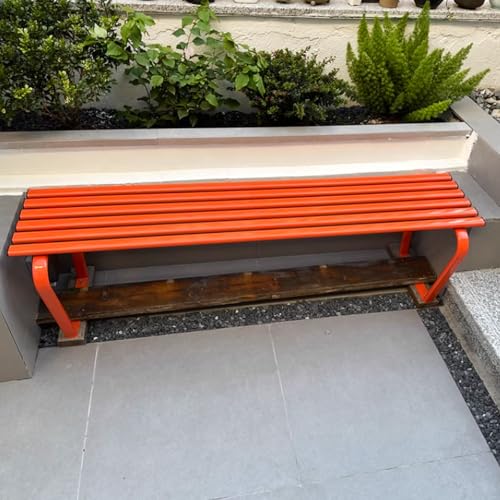 Banc de parc en métal résistant aux intempéries et durable pour terrasse - 6