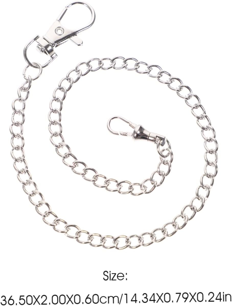 Holibanna Pocket Watch Chain with Buckle Decorative Clothing Accessory for Purses Handbags Jeans and Coats Stylish and Skin Friendly Design for Vintage and Modern Styles