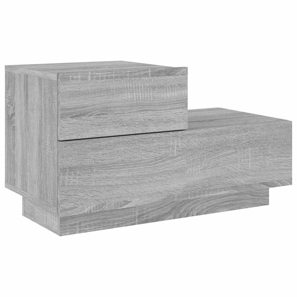 Vidaxl Bedside Cabinet With Led Lights Grey Sonoma 70X36X40.5 Cm from B&Q