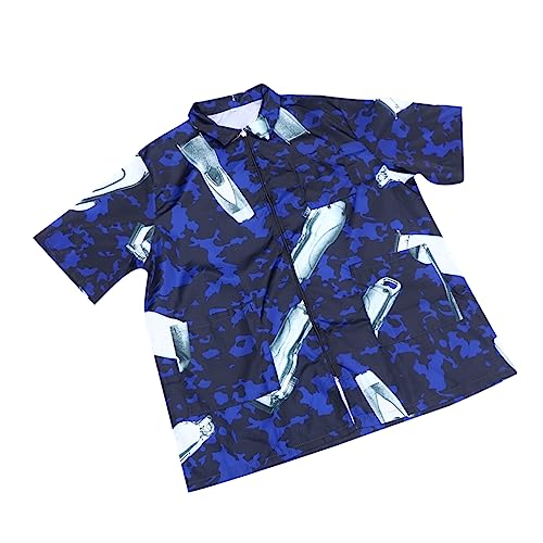OATIPHO Batas de Peluquería para Mujer Traje SPA Uniforme de de Ropa para Tinte de Cabello Azul Oscuro