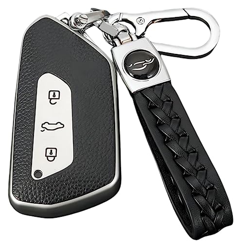 Z.MYUKI 【6 couleurs】 Elroq Coque clé avec porte Clef pour Skoda Elroq 2025 2026 Accessoire Protection clé