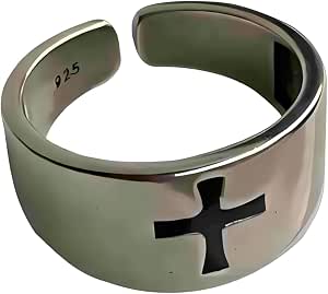 925 Sterling Silver Wide Band Statement Thumb Ring – Handmade Unisex – USA Sizes 4-15