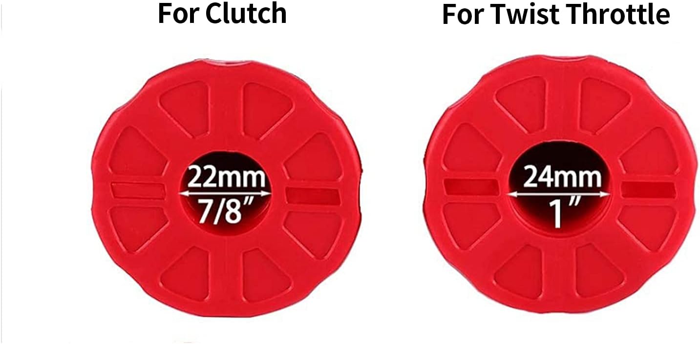 2pcs 7/8" Universal Motorcycle Hand Bar Grips Pillow Grip Anti-Slip Rubber Racing Grip for Dirt Bike Motocross MX (Gray)