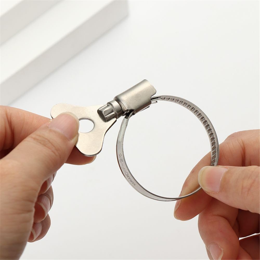 Colliers de Serrage pour tuyaux en Vrac de différe 1 Collier de Serrage en T Acier Inoxydable 201 avec poignée for Tuyau d'air, d'eau et Carburant, 10 à 60 mm(40 60 mm)