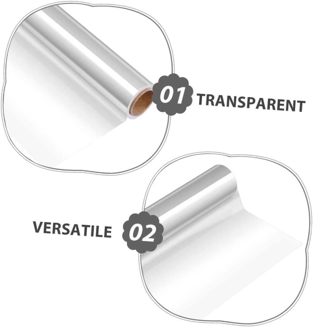 SEWACC Cellophane Packaging Roll 50cm X 50m Wrapping Film Floral Bouquet Wrap for Florists Basket Craft Holiday Wrapping