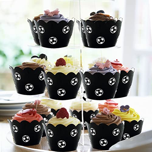 Maigendoo 48Pcs Sports Party Supplies Cupcake Toppers And Wrappers Cute Cake Toppers Football Cupcake And Cake Decoration Soccer Theme Birthday Party Decor For Boys Girls Baby Shower #TOP5