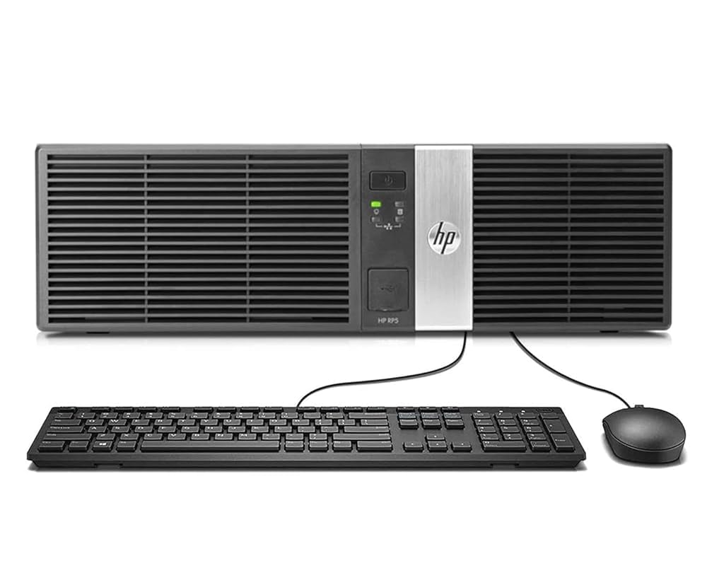 HP RP5 5810 SFF Ordenador de sobremesa, Intel Pentium G3420, 8 GB de RAM, Disco Duro de 500 GB HDD, Teclado QWERTY Estadounidense, WiFi, Bluetooth, Windows 11 Pro (reacondicionado)