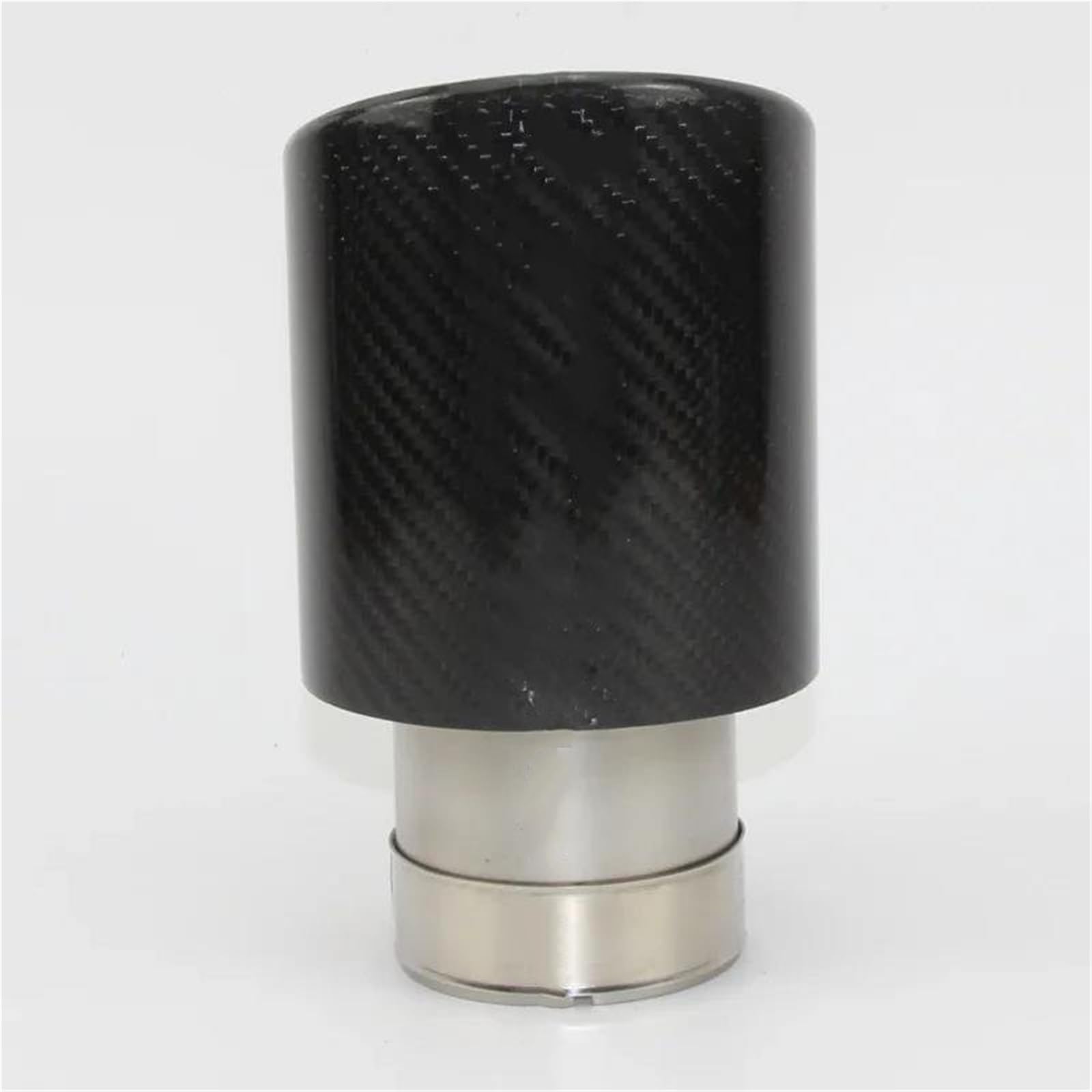 Dla BMW E46 E90 Akcesoria Samochodowe Tłumik Wydechowy Tylna Gardziel Prosta Krawędź Jasne Włókno Węglowe Lustro Stal Nierdzewna(51MM OUT 76MM)
