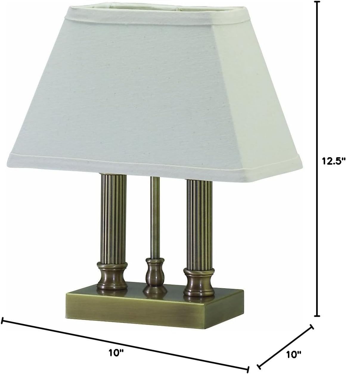 House of Troy CH876-AB Coach Collection Portable Accent Table Lamp, 12-1/2", Antique Brass