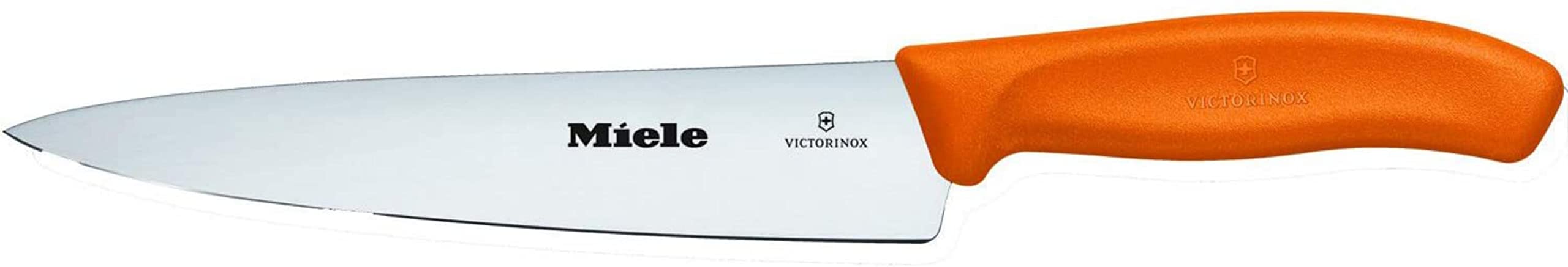 Swiss Classic, professional carving knife, extra sharp blade, straight grind, 19 cm, plastic handle, stainless steel, Orange