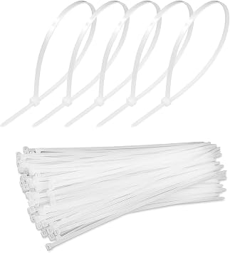 Plastik Kablo Ba , 100 Adet, Is ya Dayan kl , Kablo Tutturma Ba , 6,6 Naylon, Kablo Kelep esi, Tel Ba  Seti, Elektrik Tesisat , Ofis, Ev Kullan m   in Kablo D zenleyici Beyaz, 2,5x100 mm