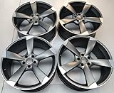 llantas rotor audi replica LLANTA CARBONADO MODELO ROTOR 18 PULGADAS ANTRACITA PULIDO